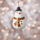 Happy Snowman Gourd Ornament - Saltbox Sash