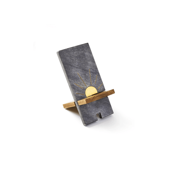 Indukala Sunrise Black Marble Phone Stand - Saltbox Sash