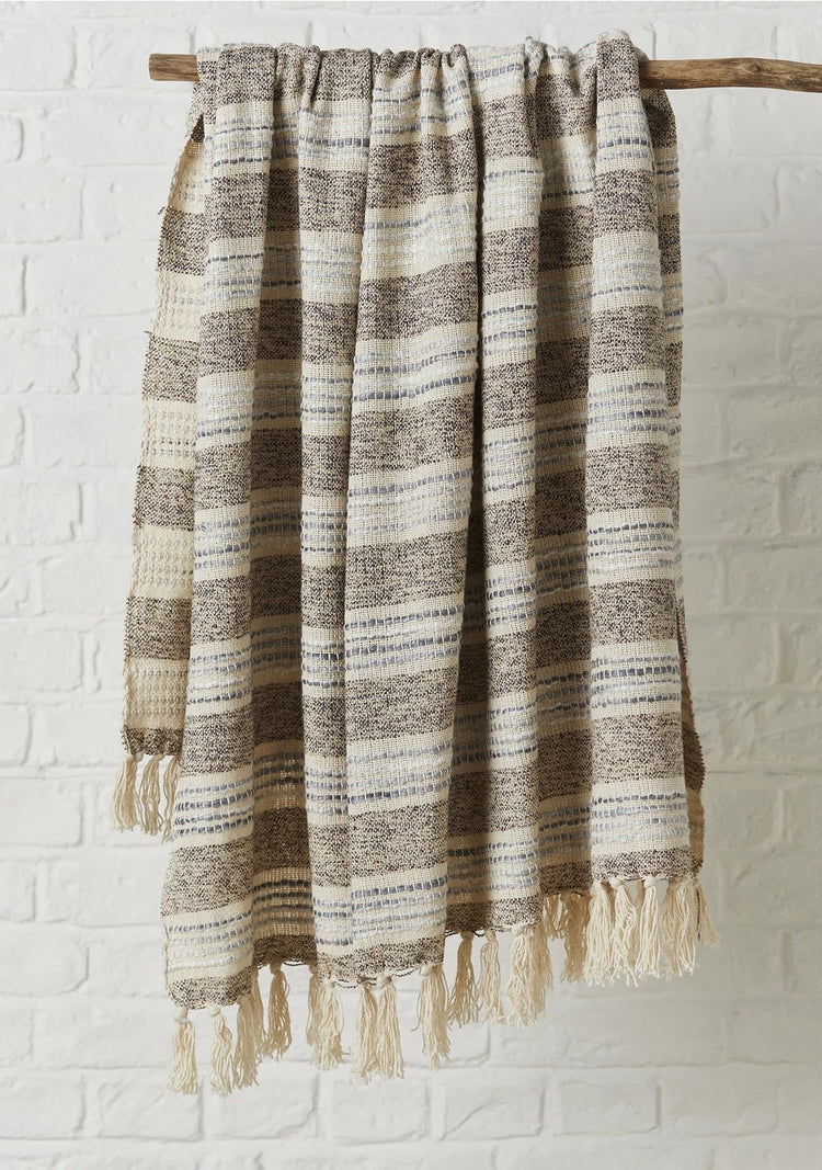 Jasmitt Throw Blanket - Natural - Saltbox Sash