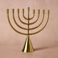 Jyoti Brass Horn Menorah - Saltbox Sash