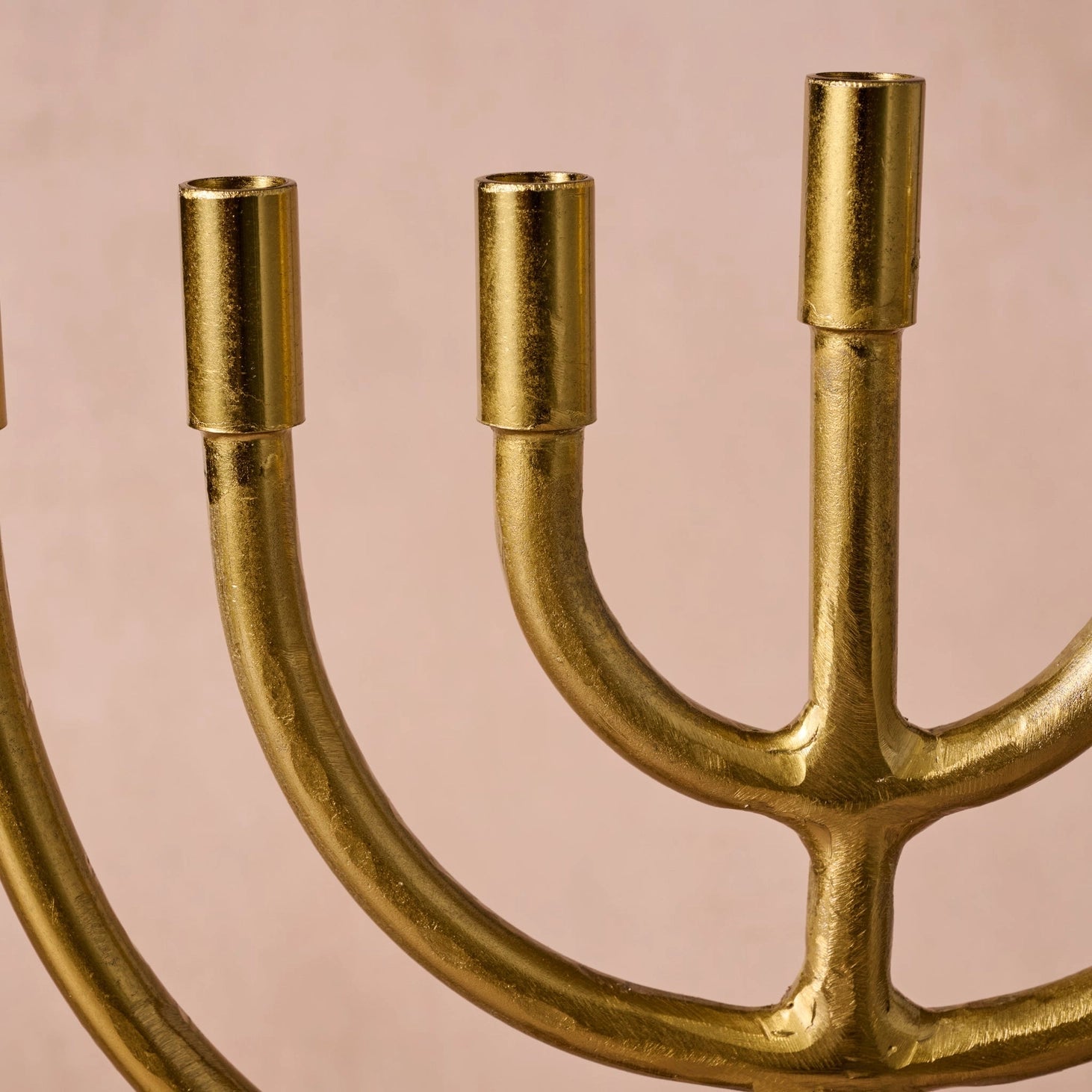 Jyoti Brass Horn Menorah - Saltbox Sash