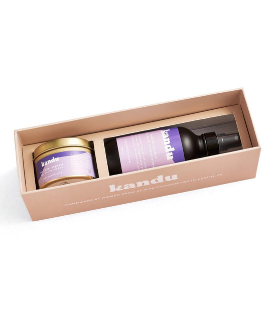 Lavender Cypress Room Spray & Candle Gift Set - Saltbox Sash