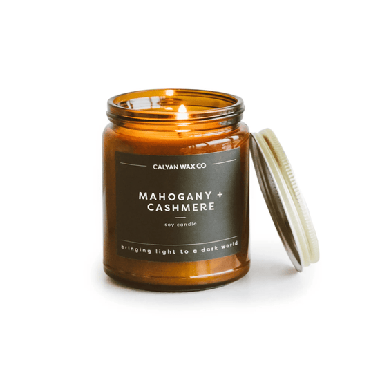Mahogany + Cashmere Soy Candle - Saltbox Sash