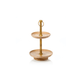 Mango Wood Two - Tiered Stand - Saltbox Sash
