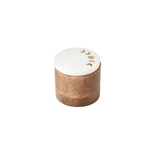 Marble & Mango Wood Indukala Keepsake Box - Saltbox Sash