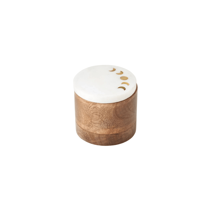 Marble & Mango Wood Indukala Keepsake Box - Saltbox Sash
