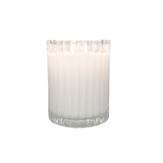 Morning | Driftwood + Sea Salt Fluted Coconut Wax Candle - Saltbox Sash