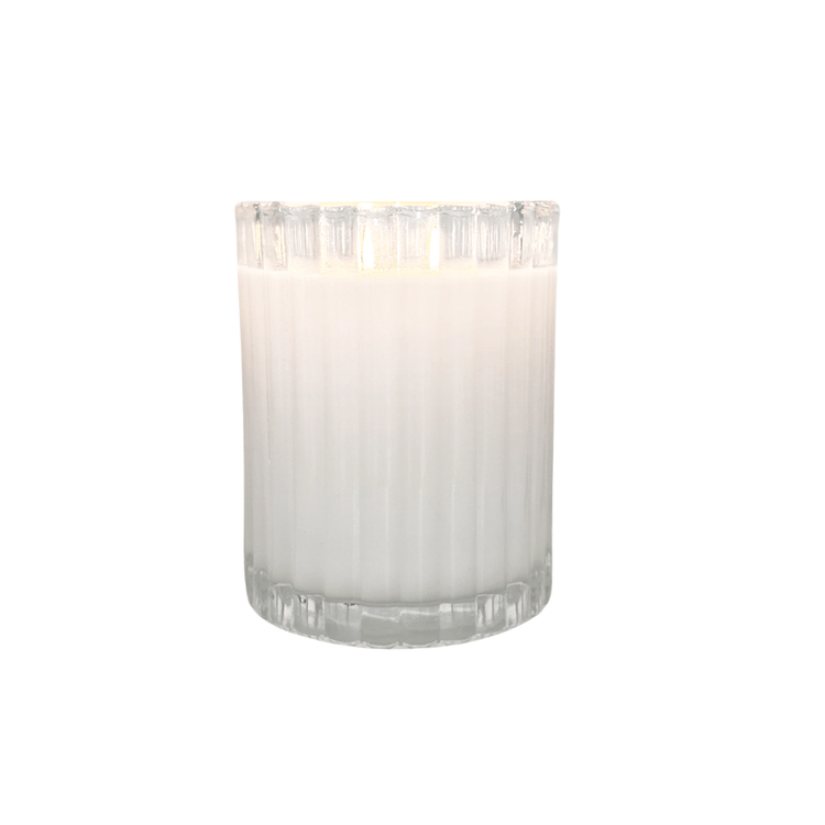 Morning | Driftwood + Sea Salt Fluted Coconut Wax Candle - Saltbox Sash