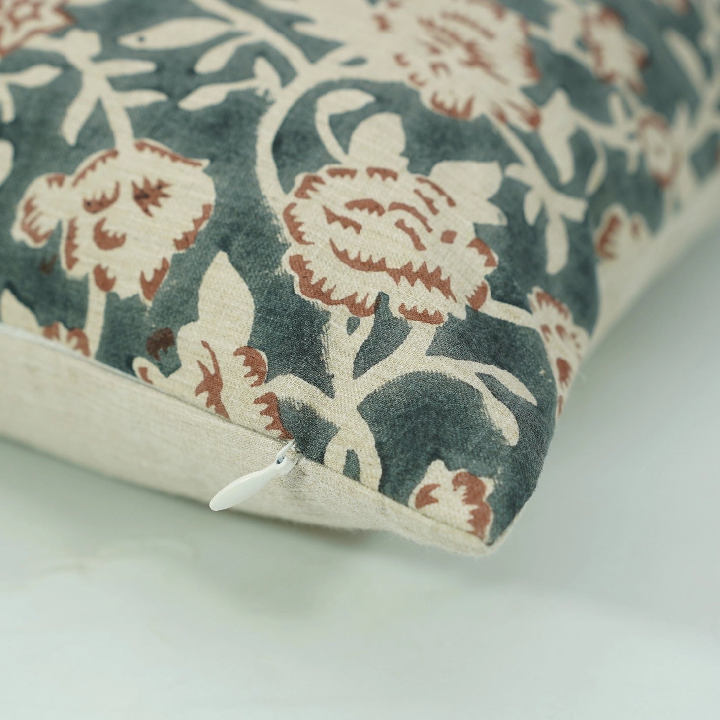 Mriygnani Floral Block Print Pillow - Saltbox Sash