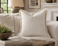 Natural Fringe Edge Throw Pillow - 20 x 20 - Saltbox Sash