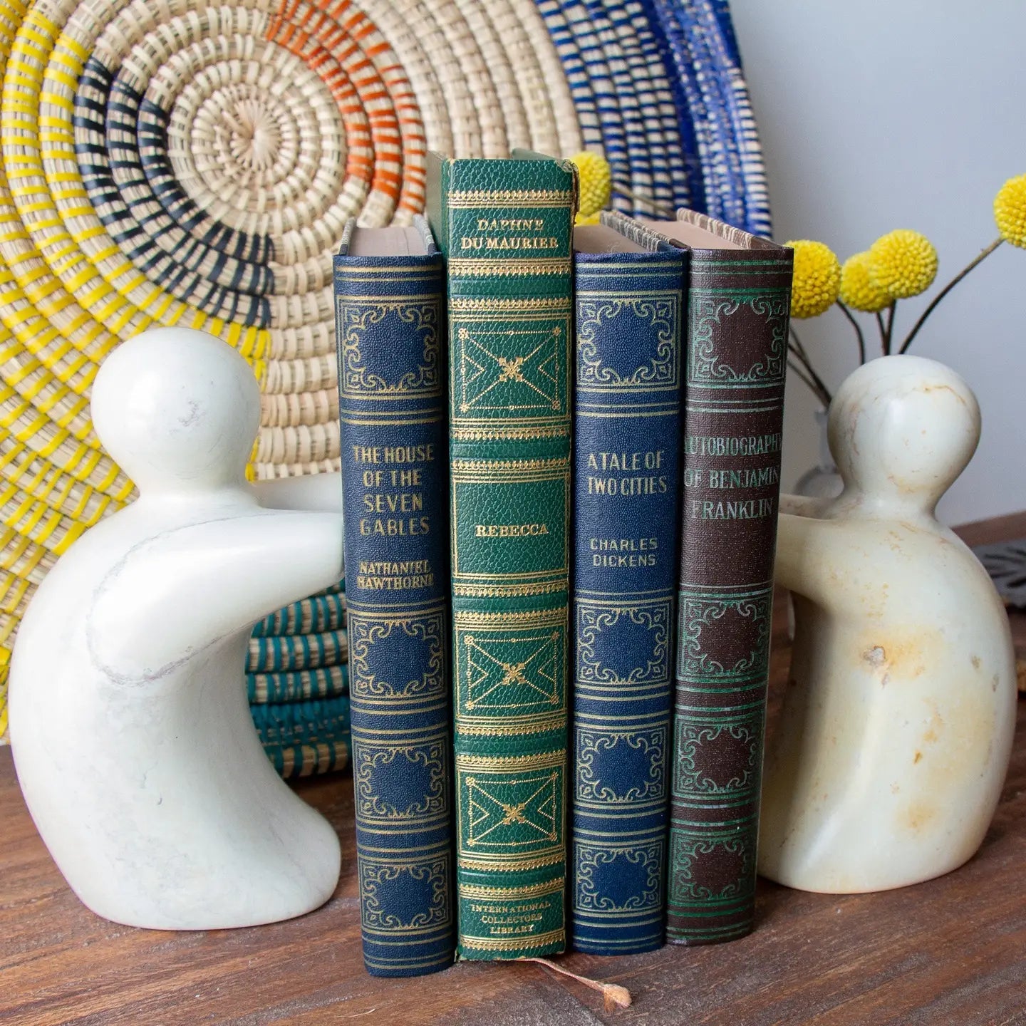 Natural Soapstone Helping Hands Bookends - Saltbox Sash