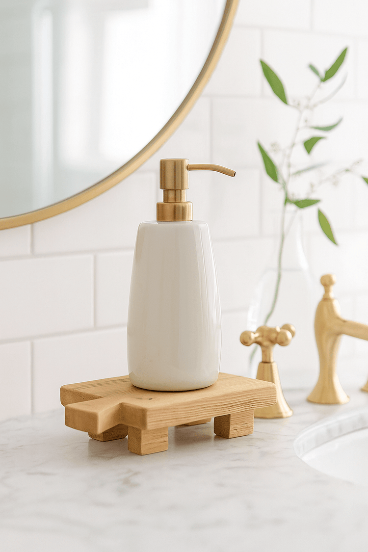 Natural Wood Stand Riser - Saltbox Sash