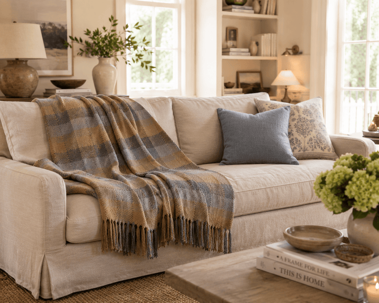 Naya Recycled Cotton Blanket - Saltbox Sash