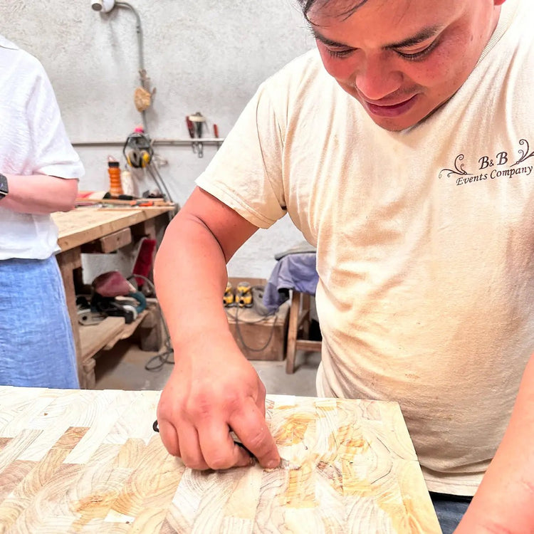 Oval Teakwood Serving Board - Saltbox Sash