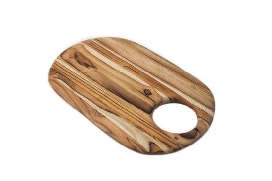 Oval Teakwood Serving Board - Saltbox Sash