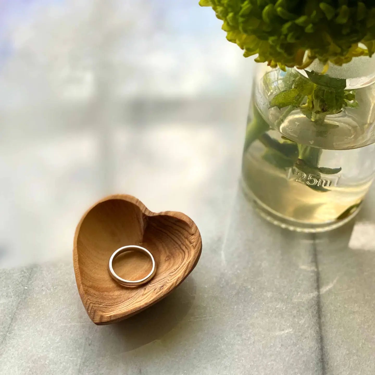 Petite Olive Wood Heart Trinket Bowls - Saltbox Sash