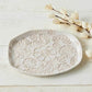 Pressed Blossom Ceramic Platter - Saltbox Sash
