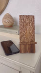 Tree of Life Hand-Carved Mango Wood Smartphone Dock