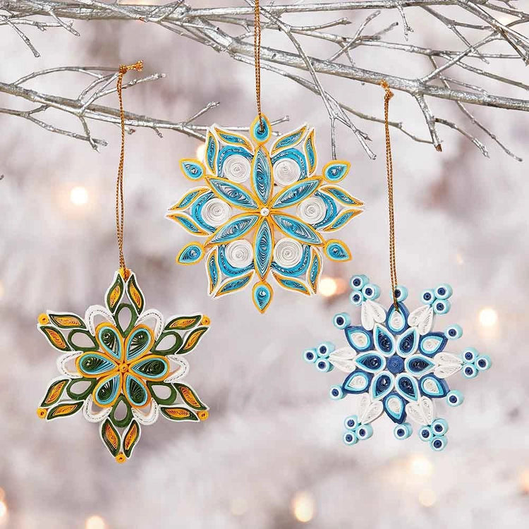 Quilled Snowflake Ornament - Saltbox Sash
