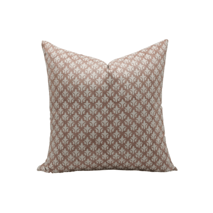 Rajputana Jaal Block Print Pillow - 16 x 16 - Saltbox Sash