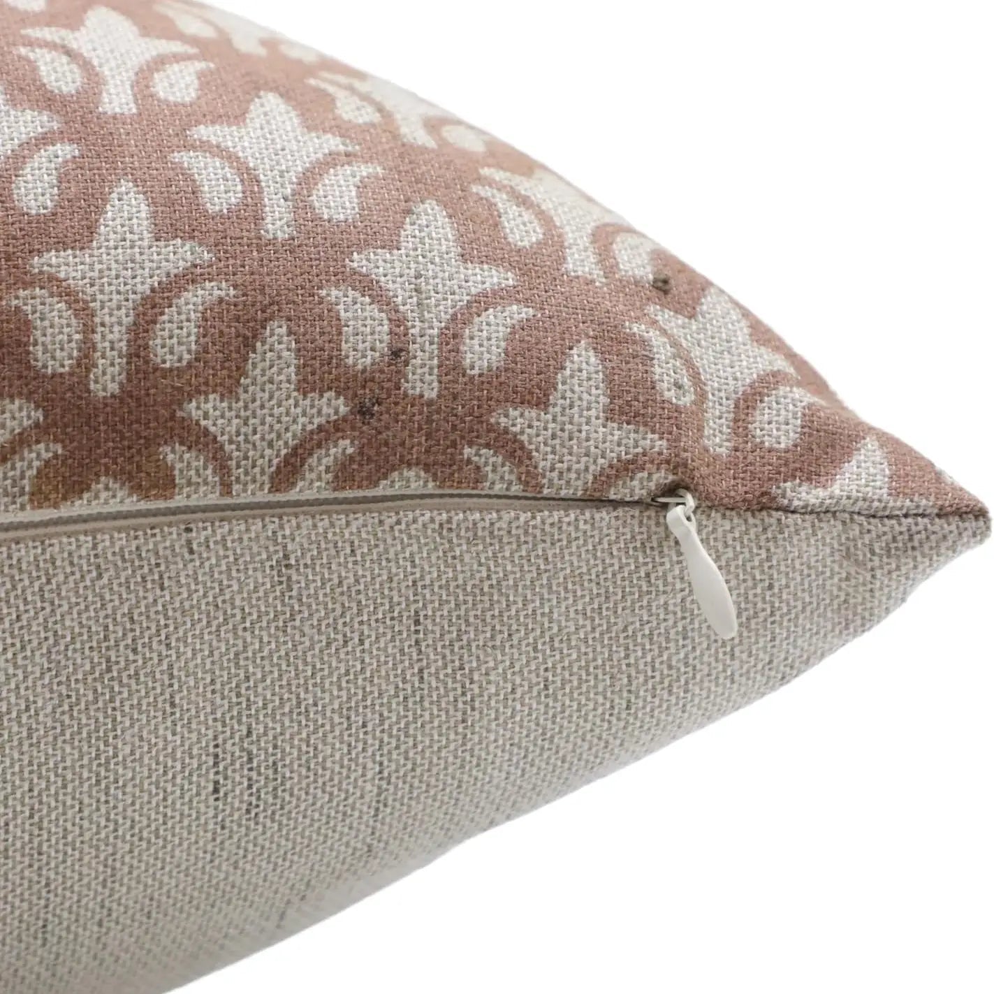 Rajputana Jaal Block Print Pillow - 16 x 16 - Saltbox Sash