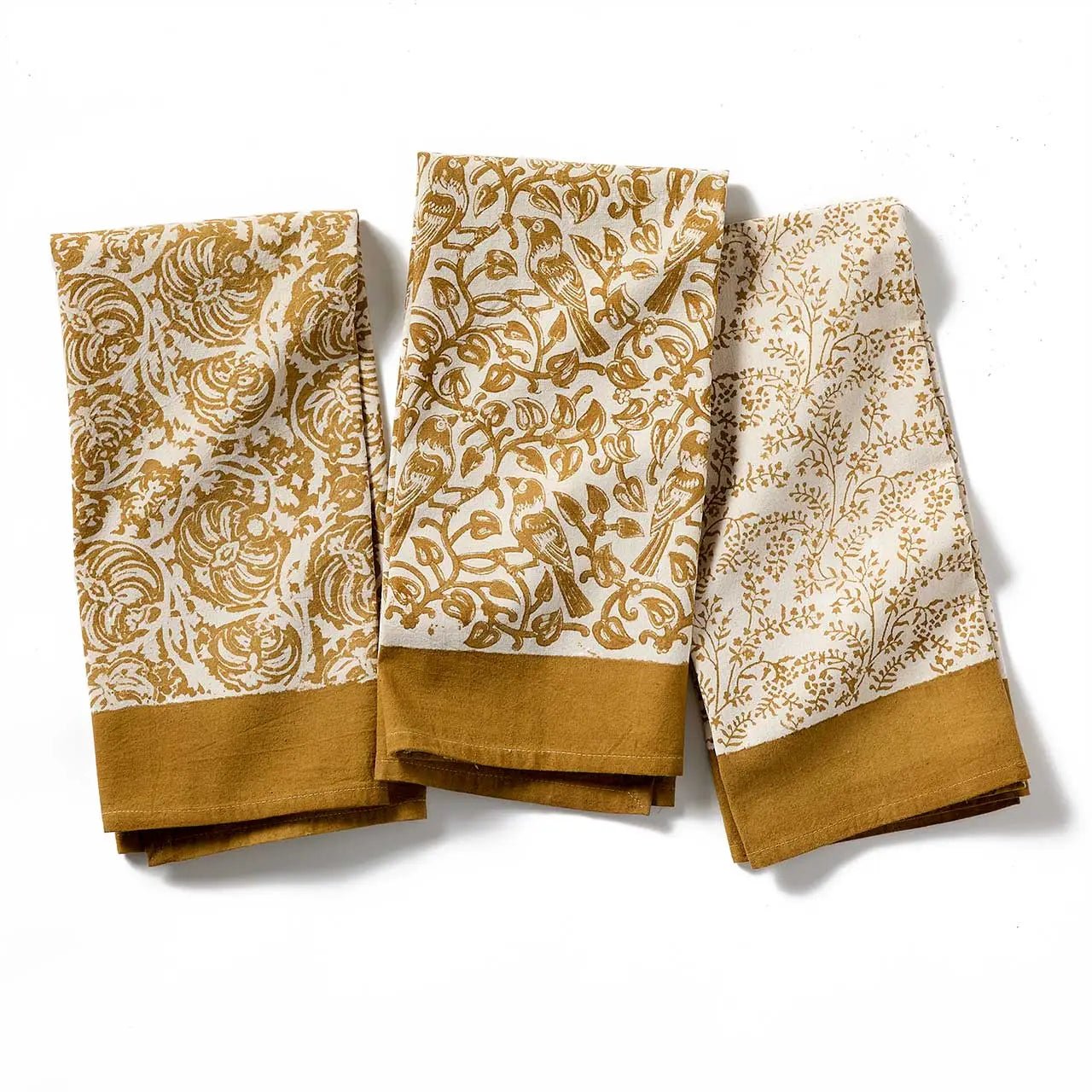 Saffron Finch Kalamkari Hand Towel - Saltbox Sash