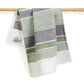 Sage Striped Cotton Handwoven Kitchen Towel - Saltbox Sash