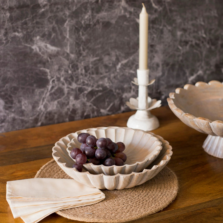 Scallop Serenity Bowls - Saltbox Sash
