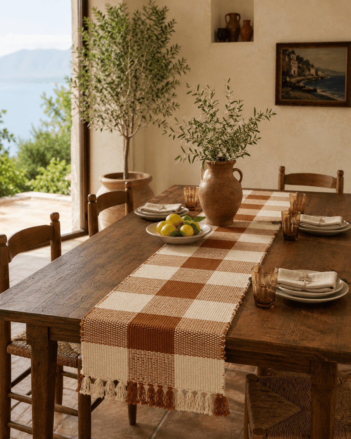 Sedona Gingham Table Runner - Saltbox Sash