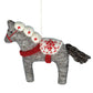 Snowflake Dala Horse Ornament - Saltbox Sash