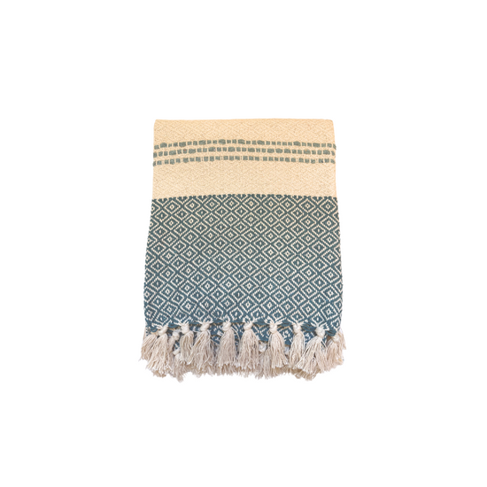 Tarra Recycled Cotton Throw - Green