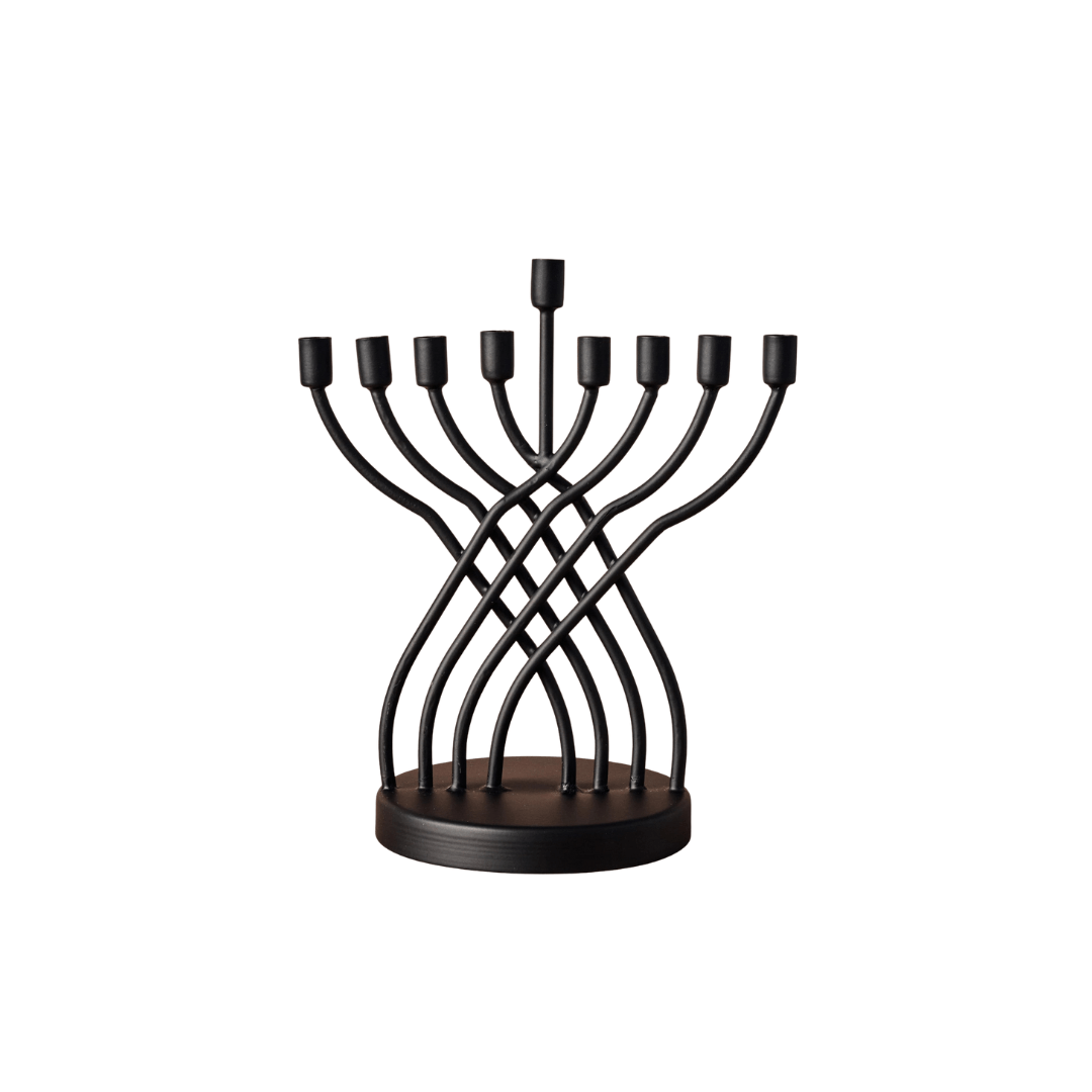Sudaul Criss Cross Iron Menorah - Saltbox Sash