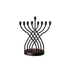 Sudaul Criss Cross Iron Menorah - Saltbox Sash