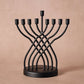 Sudaul Criss Cross Iron Menorah - Saltbox Sash