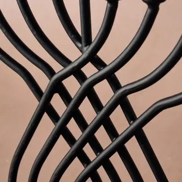 Sudaul Criss Cross Iron Menorah - Saltbox Sash