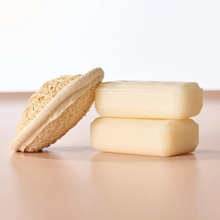 Taaja Sandalwood and Aloe Soap/Body Scrubber Set - Saltbox Sash