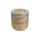Tall Lidded Handwoven Basket - Saltbox Sash