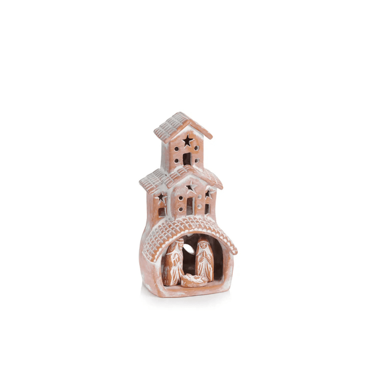 Terracotta Chimney Nativity - Saltbox Sash