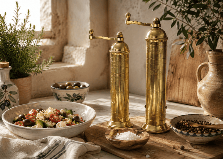 The Original Brass Spice Mills - Saltbox Sash
