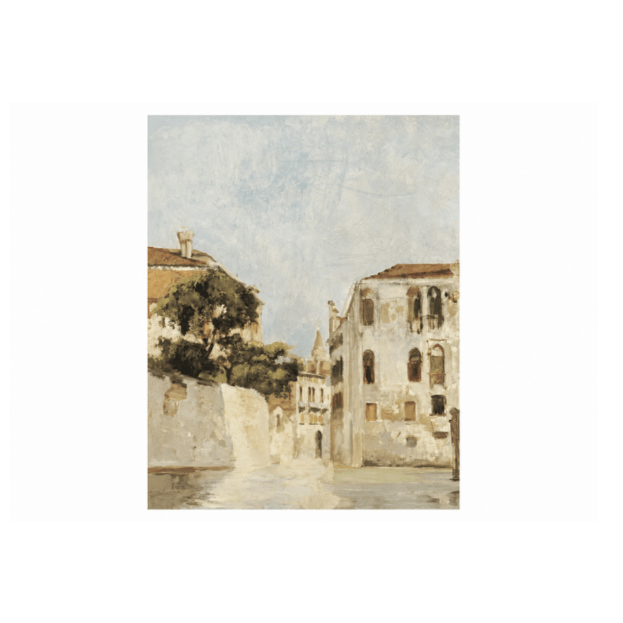 Vintage Inspired Italian Cityscape Art Print - 8 x 10 - Saltbox Sash