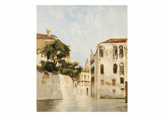 Vintage Inspired Italian Cityscape Art Print - 8 x 10 - Saltbox Sash
