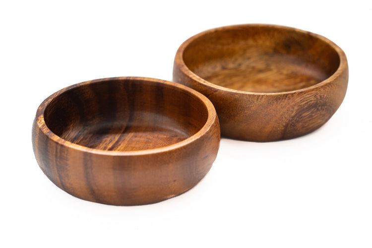 Acacia Wood Snack Bowl Set - Saltbox Sash