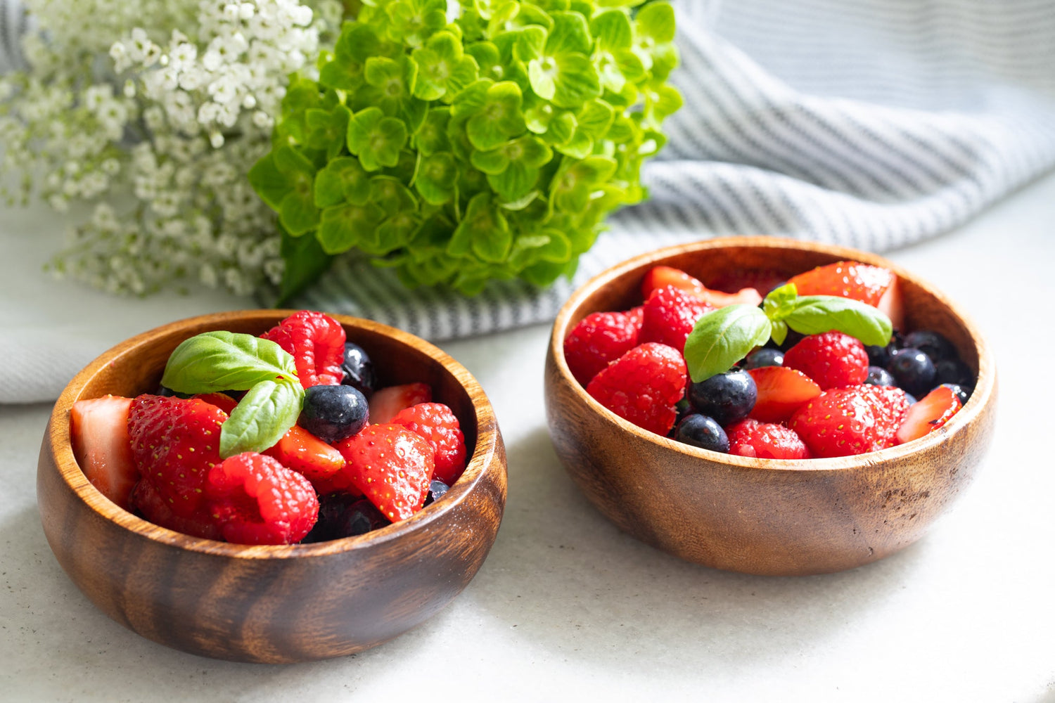 Acacia Wood Snack Bowl Set - Saltbox Sash