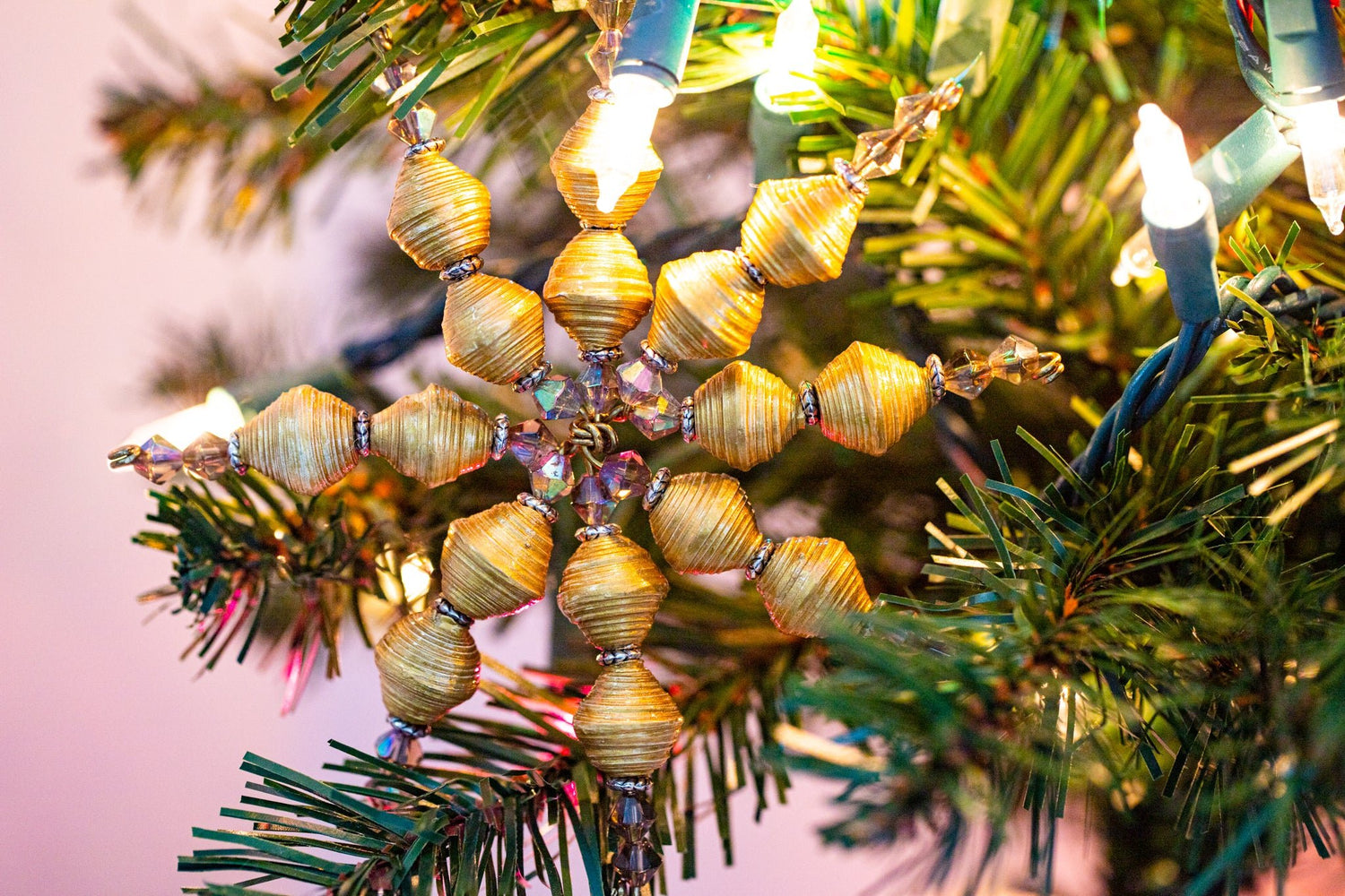 Arella Gold Snowflake Ornament - Saltbox Sash