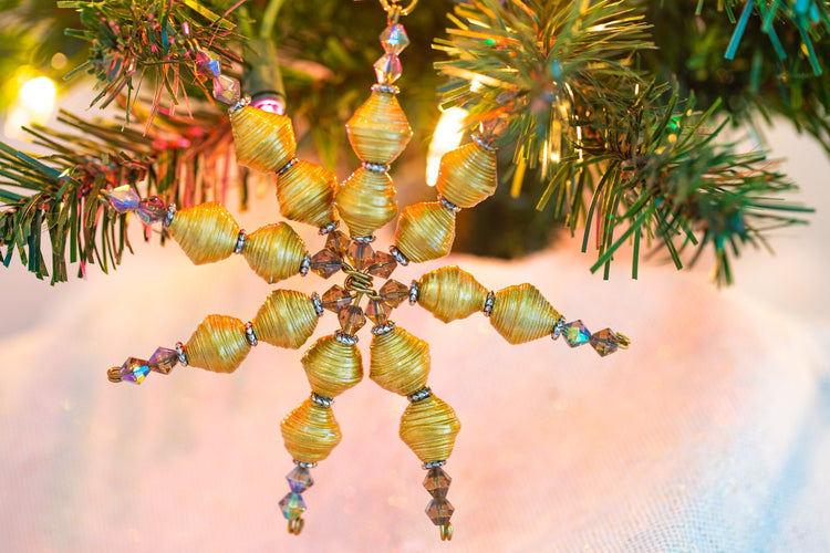 Arella Gold Snowflake Ornament - Saltbox Sash