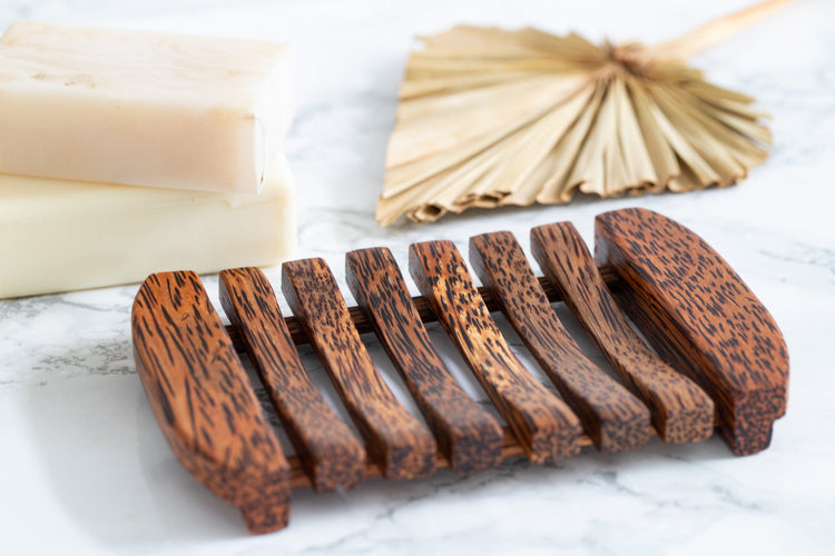 Coconut Wood Soap Dish - Saltbox Sash