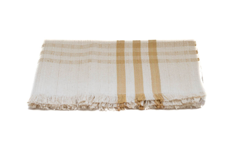 Handwoven Cotton Striped Tea Towel - Saltbox Sash