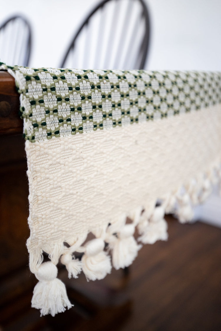 Handwoven Cotton Table Runner - Saltbox Sash