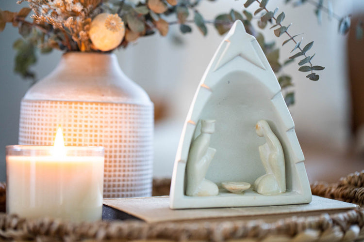 Kisii Tree Nativity Sculpture - Saltbox Sash