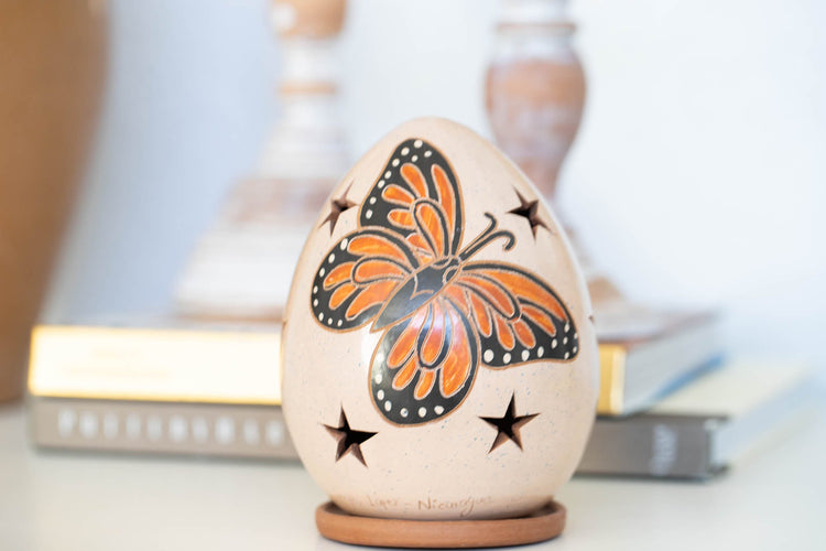 Monarch/Blue Morpho Butterfly Luminary - Saltbox Sash